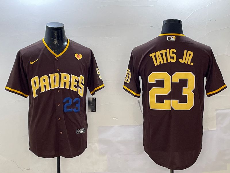 Men San Diego Padres 23 Tatis jr Brown Game 2025 Nike MLB Jersey style 9